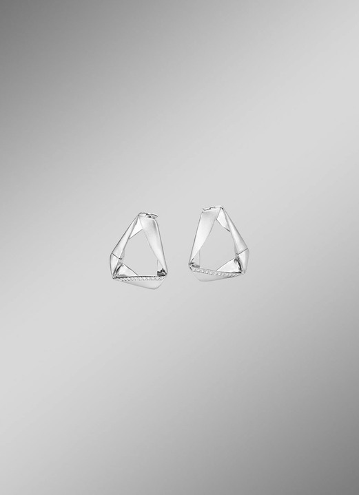 Ohrschmuck - Klappcreolen Silber 925/-, in Farbe  Ansicht 1