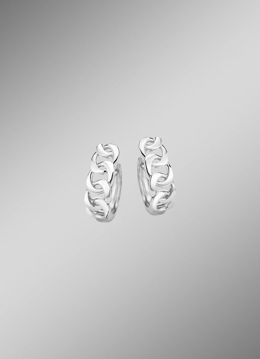 Ohrschmuck - Klappcreolen Silber 925/-, in Farbe  Ansicht 1