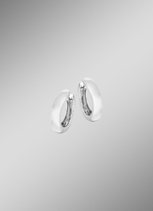 Schmuck & Uhren - Klappcreolen Silber 925/-, in Farbe  Ansicht 1