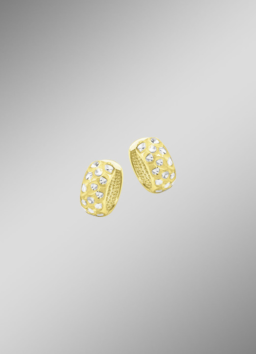 Ohrschmuck - Klappcreolen Gold 375/-, in Farbe  Ansicht 1