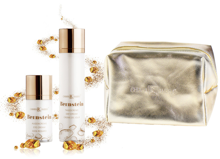 Lichaamsverzorging & cosmetica - Anti-aging Amber-serie, in Farbe WEISS-GOLD