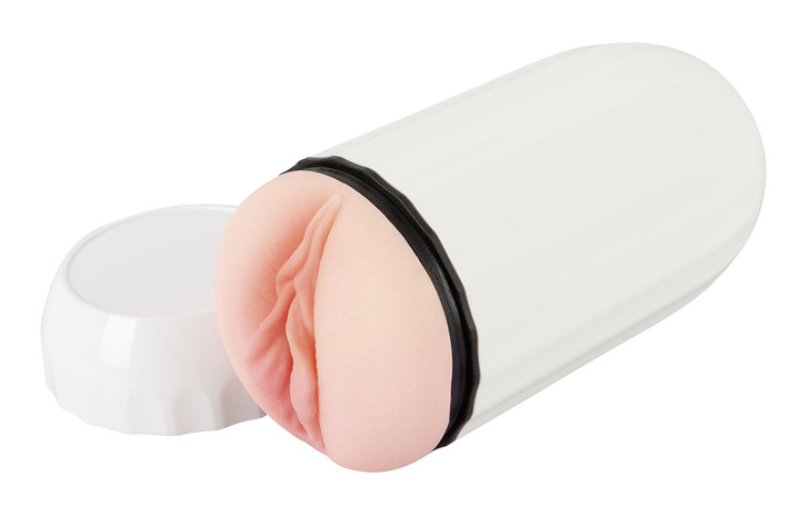 Erotiek - Realistische mastrubator in een discreet, strak design, in Farbe WEISS-NATUR Ansicht 1