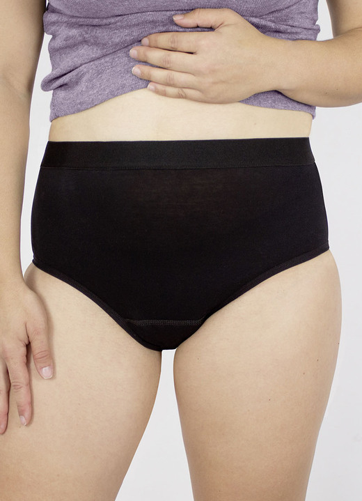 Inkontinenz - Damen-Slip, High-waist, in Größe 1 (38/40) bis 5 (54/56), in Farbe SCHWARZ, in Ausführung Damen-Slip, High-waist Ansicht 1