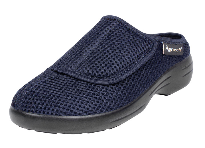 Gezondheidsschoenen - Klittenbandmuiltjes voor dames en heren, in Größe 036 bis 046, in Farbe BLAU Ansicht 1