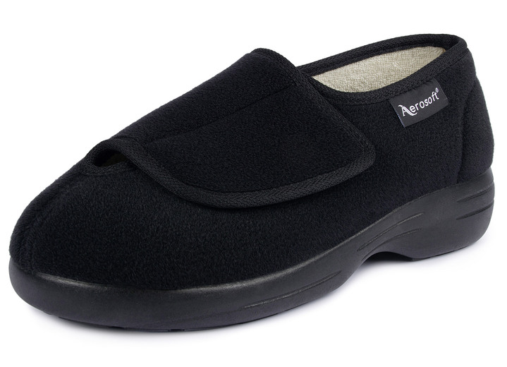 Gezondheidsschoenen - Klittenband lage schoen voor dames en heren, in Größe 036 bis 046, in Farbe SCHWARZ Ansicht 1