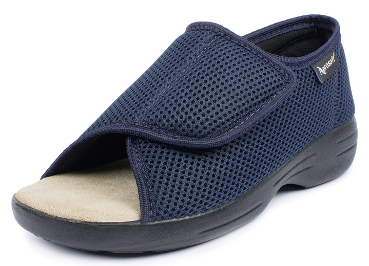 Gezondheidsschoenen - Klittenbandsandalen voor dames en heren, in Größe 036 bis 046, in Farbe BLAUW, in Ausführung Klittenbandsandaal met 1 klittenbandsluiting Ansicht 1