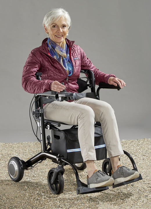 Rollatoren & Rollstühle - Elektrischer Rollstuhl 2in1, in Farbe SCHWARZ Ansicht 1