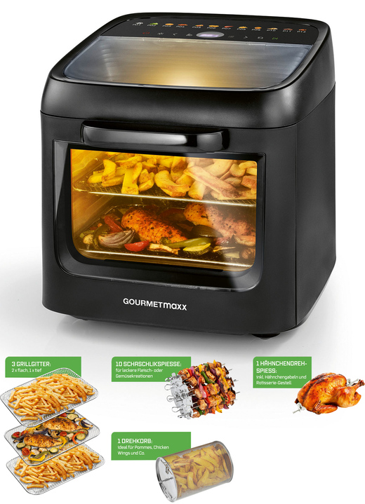 Koken & grillen - Oven, heteluchtoven en droogoven in één, in Farbe SCHWARZ Ansicht 1