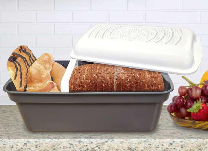 Haushaltshelfer - Brotbox Bread Magic, in Farbe WEISS-GRAU, in Ausführung „Bread Magic“ Ansicht 1