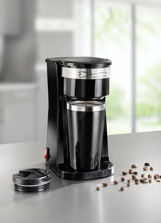 Koffie- & thee - Koffiezetapparaat incl. thermosbeker, in Farbe SCHWARZ Ansicht 1