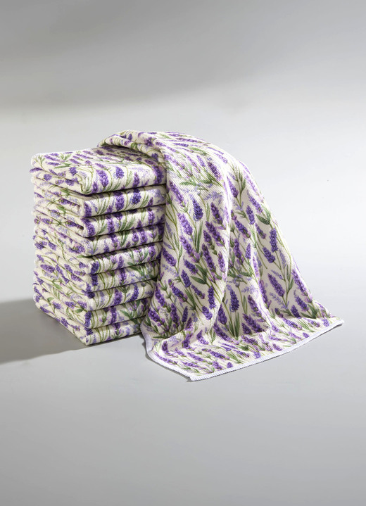 Keukenhulpjes - Microvezel theedoeken, 10 stuks, in Farbe LAVENDEL
