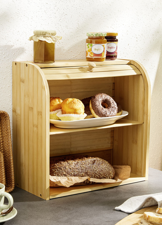 Küchenhelfer - Rollladen Regal, in Farbe NATURBRAUN Ansicht 1