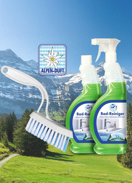 Reinigungshelfer & Reinigungsmittel - Badreiniger-Set, in Farbe GRÜN Ansicht 1