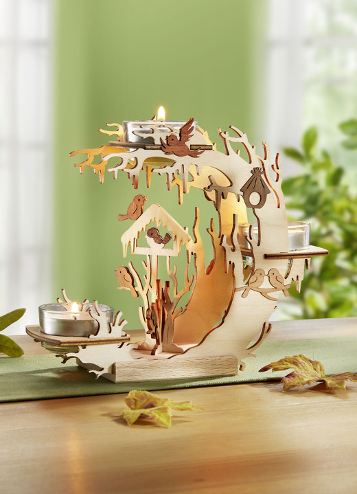 Wohnaccessoires - Teelichthalter, in Farbe NATUR