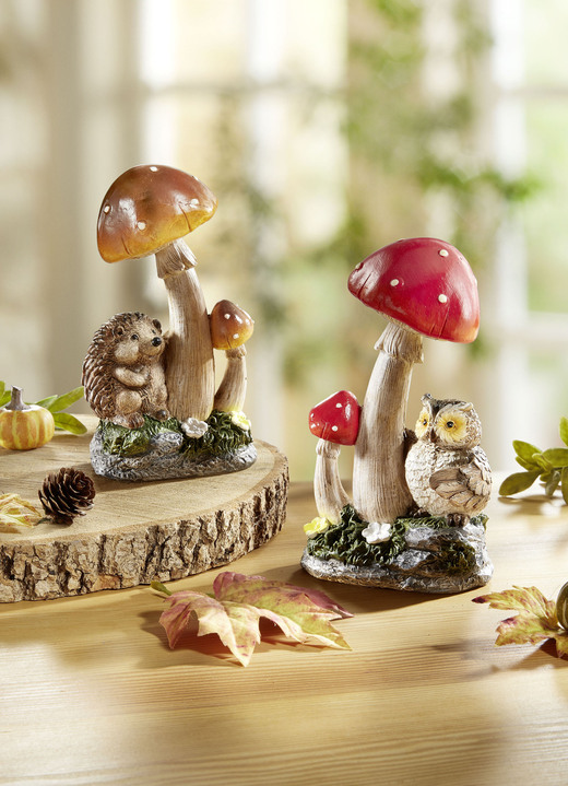 Beeldjes - Herfstfiguren, set van 2, in Farbe NATUURLIJKE RODE SINAASAPPEL
