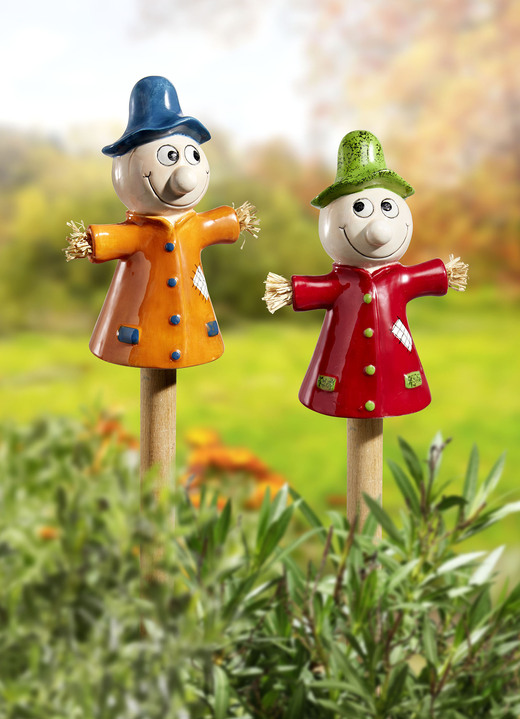 Gartendekoration - Vogelscheuche, 2er-Set, in Farbe BUNT Ansicht 1