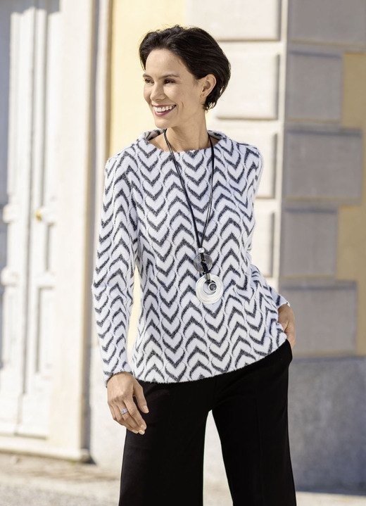 Laura Kent - Shirt-Tunika Laura Kent - Shirt-Tunika, in Größe 036 bis 052, in Farbe ECRU-SCHWARZ