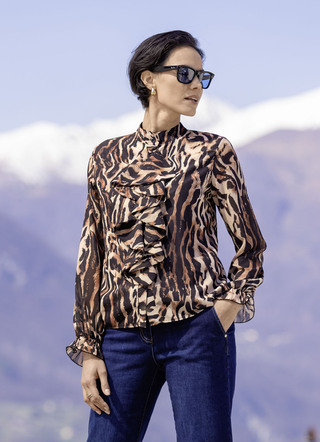 Blouse met speelse ruches