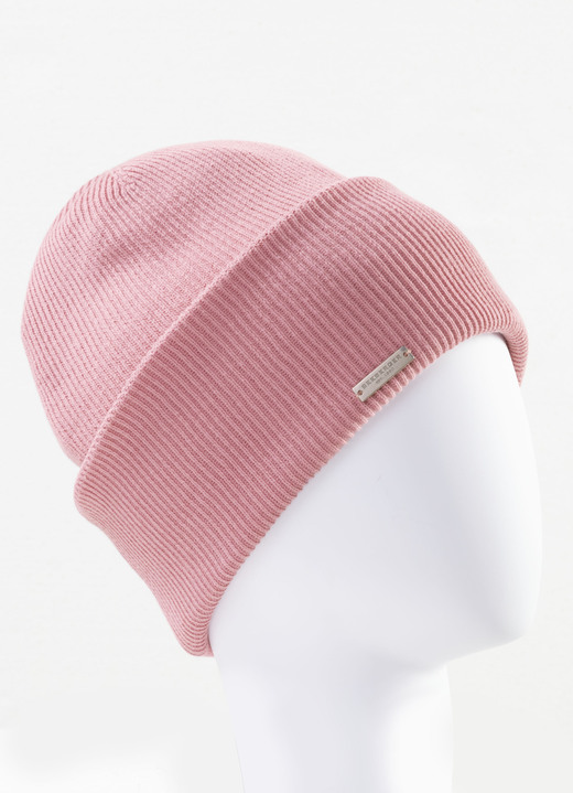 Mutsen & hoeden - Seeberger, dameshoed, met geribbelde boord, in Farbe ROZE