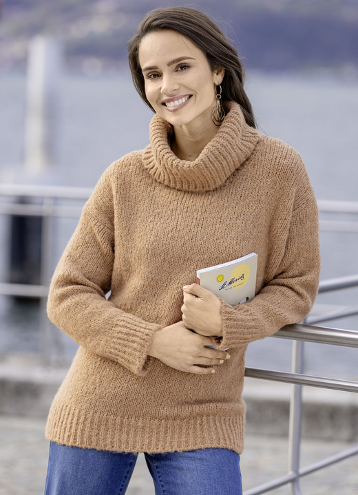 Basics - Pullover Basics - Pullover, in Größe L(44/46) bis XXL(52/54), in Farbe CAMEL