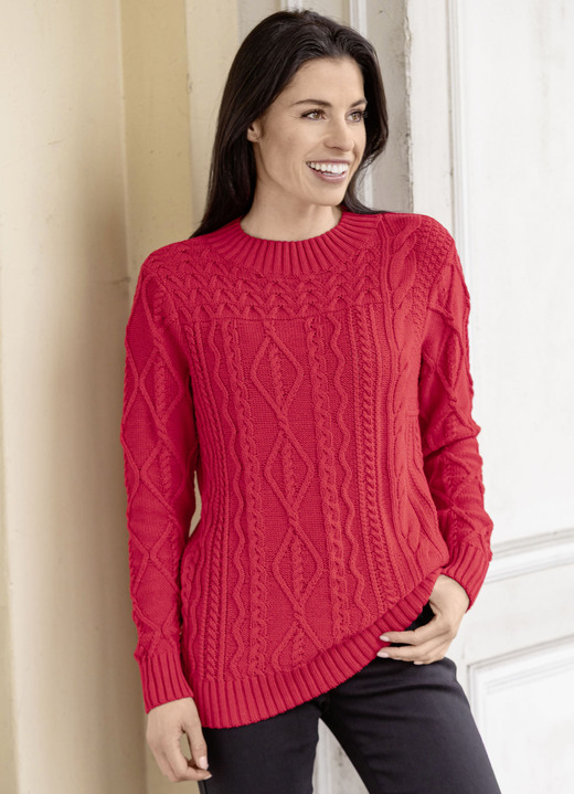 Basics - Pullover, in Größe 036 bis 052, in Farbe ROT Ansicht 1