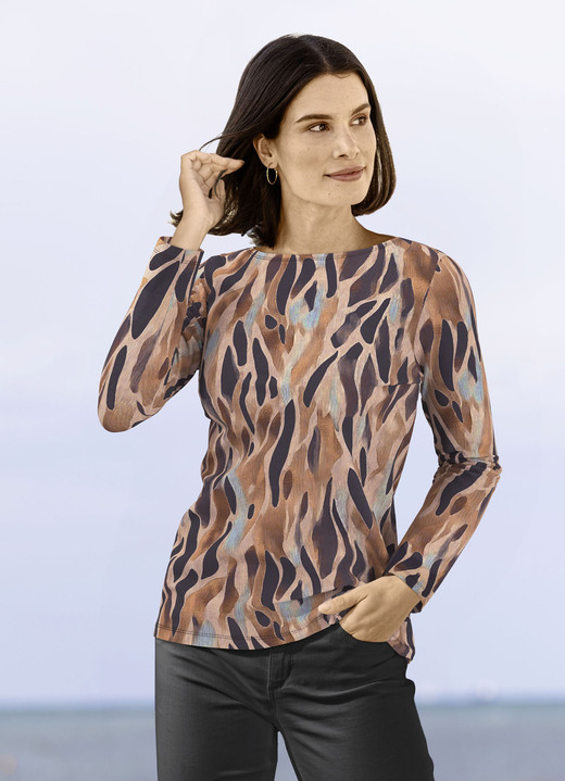 Pullover & Strickmode - Pullover Pullover & Strickmode - Pullover, in Größe 038 bis 054, in Farbe BRAUN-MARINE-MULTICOLOR