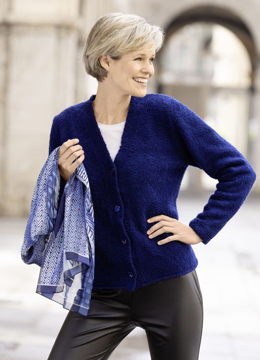 Basics - Strickjacke, in Größe 036 bis 052, in Farbe NACHTBLAU Ansicht 1