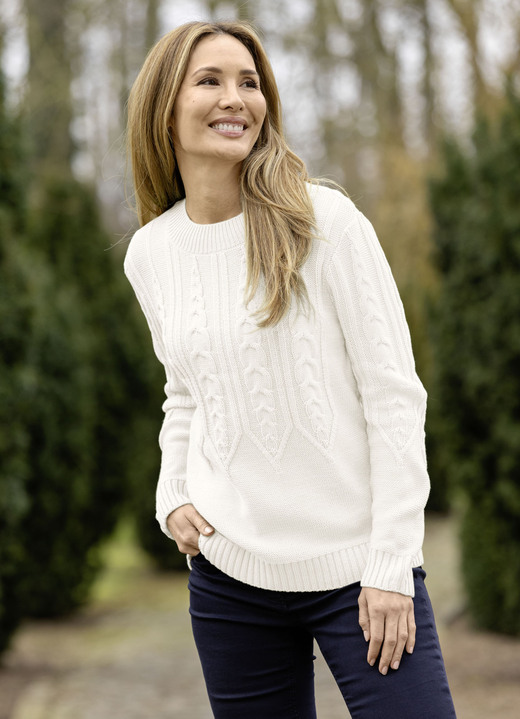 Basics - Pullover, in Größe 036 bis 052, in Farbe WOLLWEISS Ansicht 1