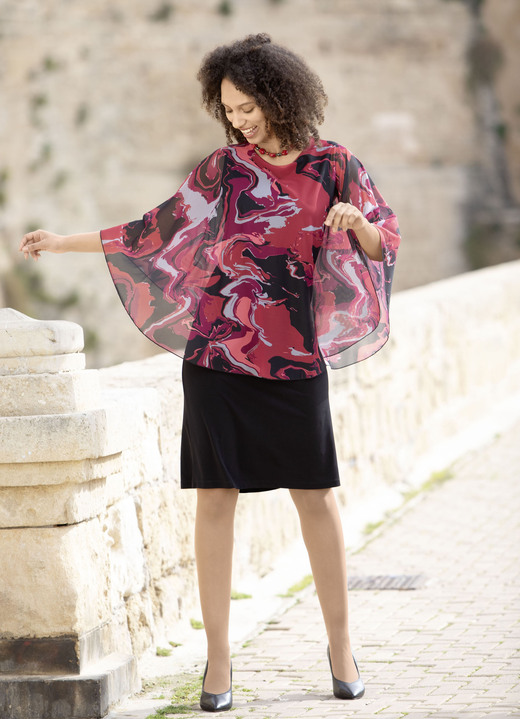 kleider - Kleid kleider - Kleid, in Größe 036 bis 052, in Farbe SCHWARZ-ROT-BORDEAUX-BUNT