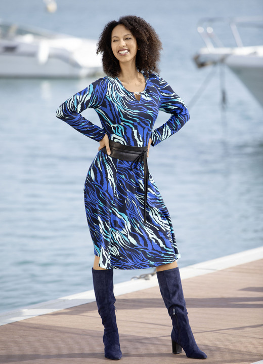 kleider - Kleid kleider - Kleid, in Größe 036 bis 052, in Farbe ROYALBLAU-MINT-SCHWARZ-BUNT