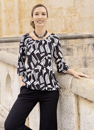 Tuniek met elastische manchetten