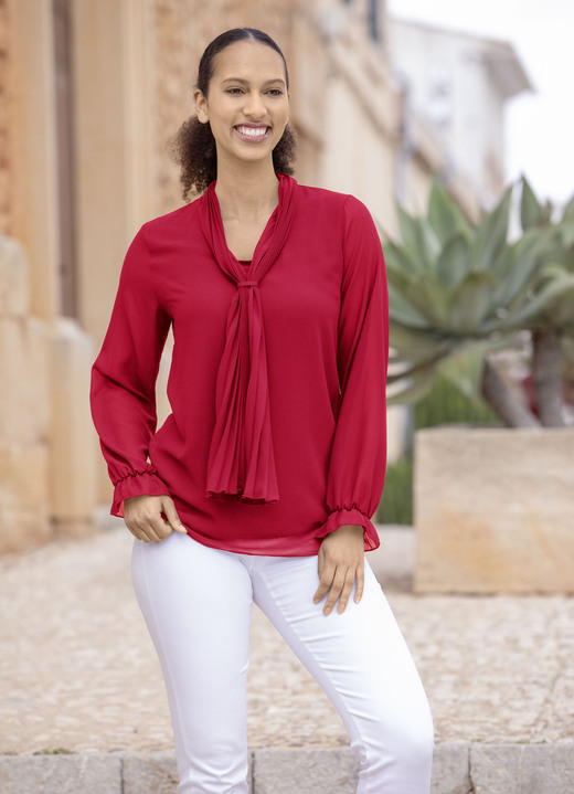 Basics - Tuniek met strik, in Größe 036 bis 052, in Farbe ROT Ansicht 1