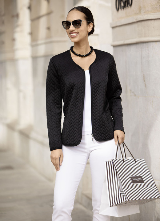Basics - Blusenjacke Basics - Blusenjacke, in Größe 036 bis 052, in Farbe SCHWARZ