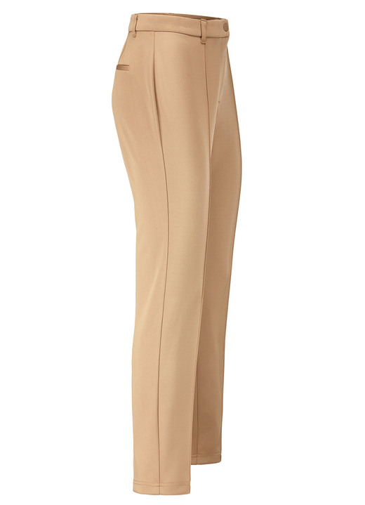 Hosen mit Knopf- und Reißverschluss - Edle schimmernde Hose Hosen mit Knopf- und Reißverschluss - Edle schimmernde Hose, in Größe 018 bis 052, in Farbe CAMEL