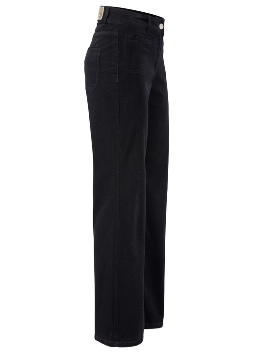 Hosen mit Knopf- und Reißverschluss - Cordhose, in Größe 017 bis 050, in Farbe SCHWARZ Ansicht 1