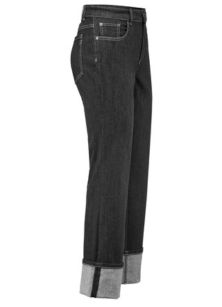 Magische jeans met oprolbare boorden