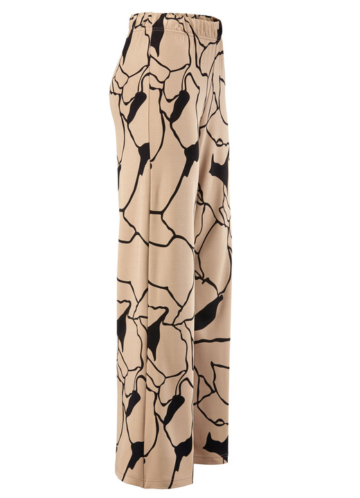 Broeken met elastische band - Broek met comfortabele breedte Broeken met elastische band - Broek met comfortabele breedte, in Größe 018 bis 052, in Farbe ZANDZWART