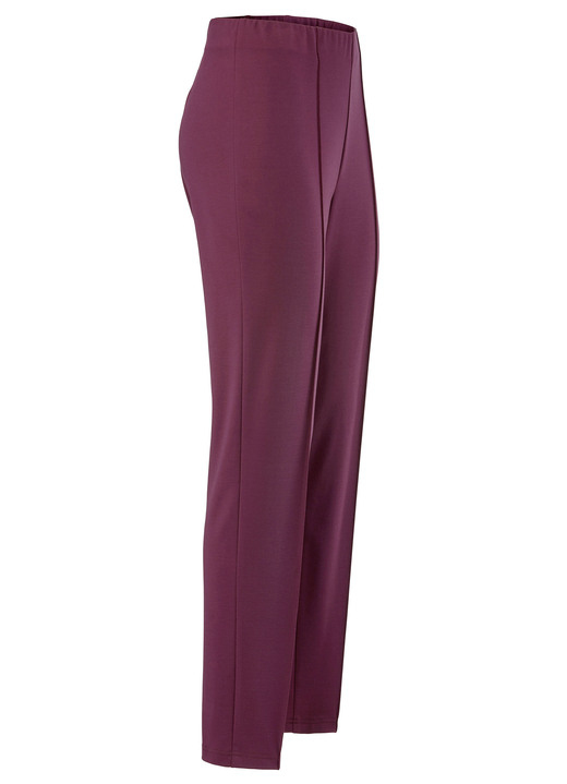 Broeken met elastische band - Broek met afgesneden tailleband Broeken met elastische band - Broek met afgesneden tailleband, in Größe 019 bis 054, in Farbe BORDEAUX