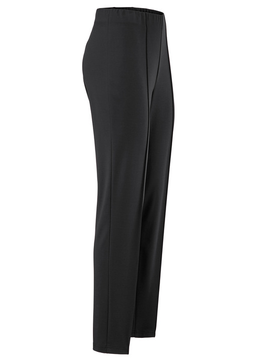 Broeken met elastische band - Broek met afgesneden tailleband Broeken met elastische band - Broek met afgesneden tailleband, in Größe 019 bis 054, in Farbe ZWART