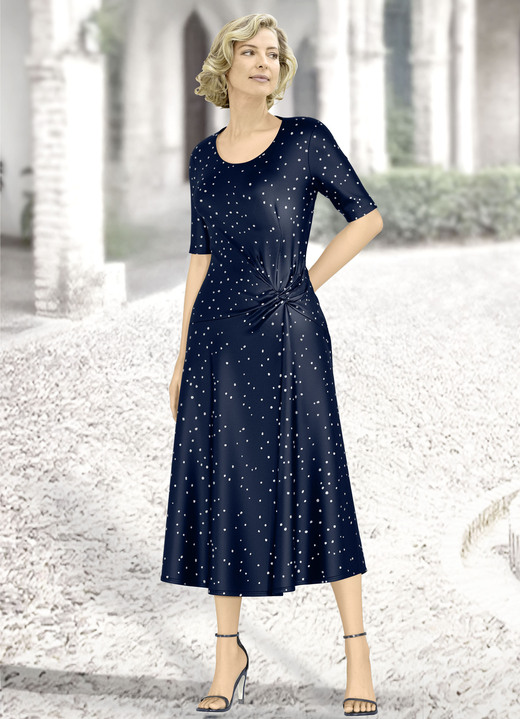 Abendmode - Kleid Abendmode - Kleid, in Größe 038 bis 054, in Farbe MARINE-SILBER