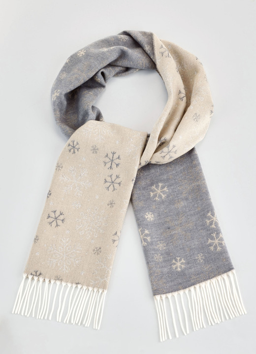 Schals - Schal, in Farbe GRAU-GOLDBEIGE-NATUR Ansicht 1