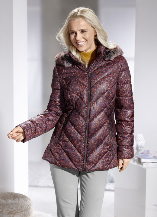 Winterjacken - Jacke, in Größe 036 bis 052, in Farbe AUBERGINE-BUNT Ansicht 1