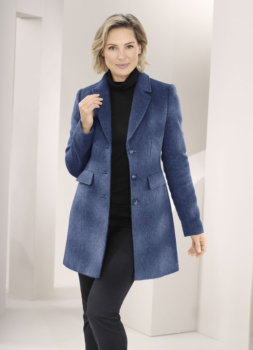 Wolljacken - Jacke A:35846/6, in Größe 036 bis 052, in Farbe BLAU Ansicht 1