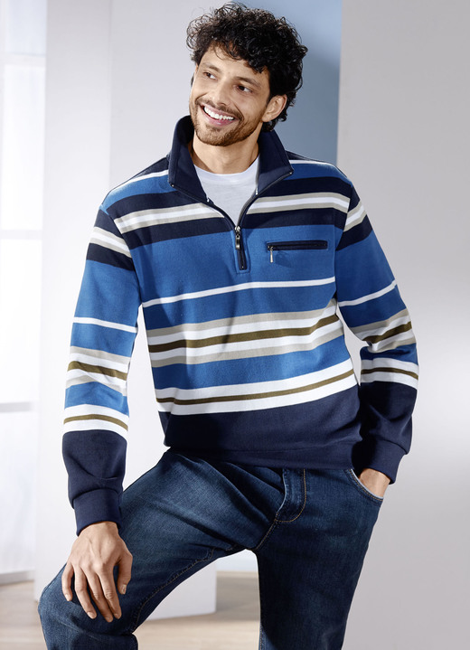Sweatshirts - Troyer met borstzak Sweatshirts - Troyer met borstzak, in Größe 046 bis 062, in Farbe ROYALBLAU-MARINE-WEISS