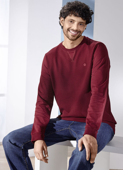 Sweatshirts - Sweatshirt in 3 kleuren Sweatshirts - Sweatshirt in 3 kleuren, in Größe 3XL (64/66) bis XXL (60/62), in Farbe BORDEAUX