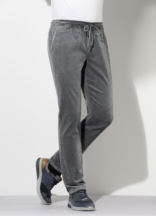 Corduroy broek met elastische tailleband in 3 kleuren