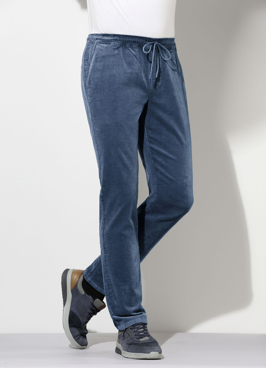 Hosen - Schlupfcordhose, in Größe 024 bis 060, in Farbe JEANSBLAU Ansicht 1
