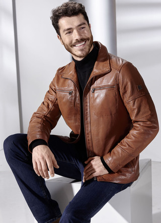 Lederkurzjacke
