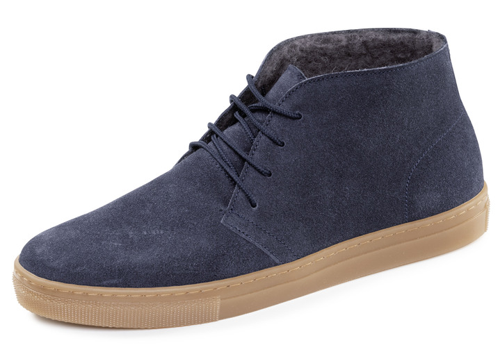 Laarsjes - GINO GALANTE, gevoerde herenlaarzen, winterschoenen, met wol, in Größe 040 bis 046, in Farbe MARINE Ansicht 1
