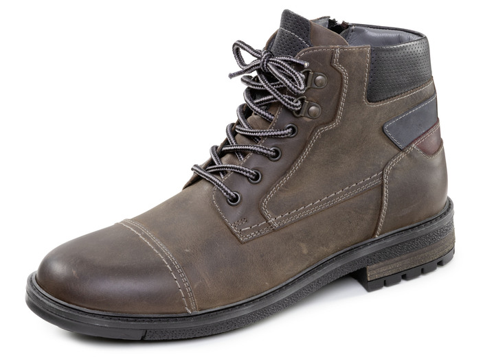 Stiefeletten - Stiefeletten, in Größe 040 bis 046, in Farbe TABAKBRAUN Ansicht 1